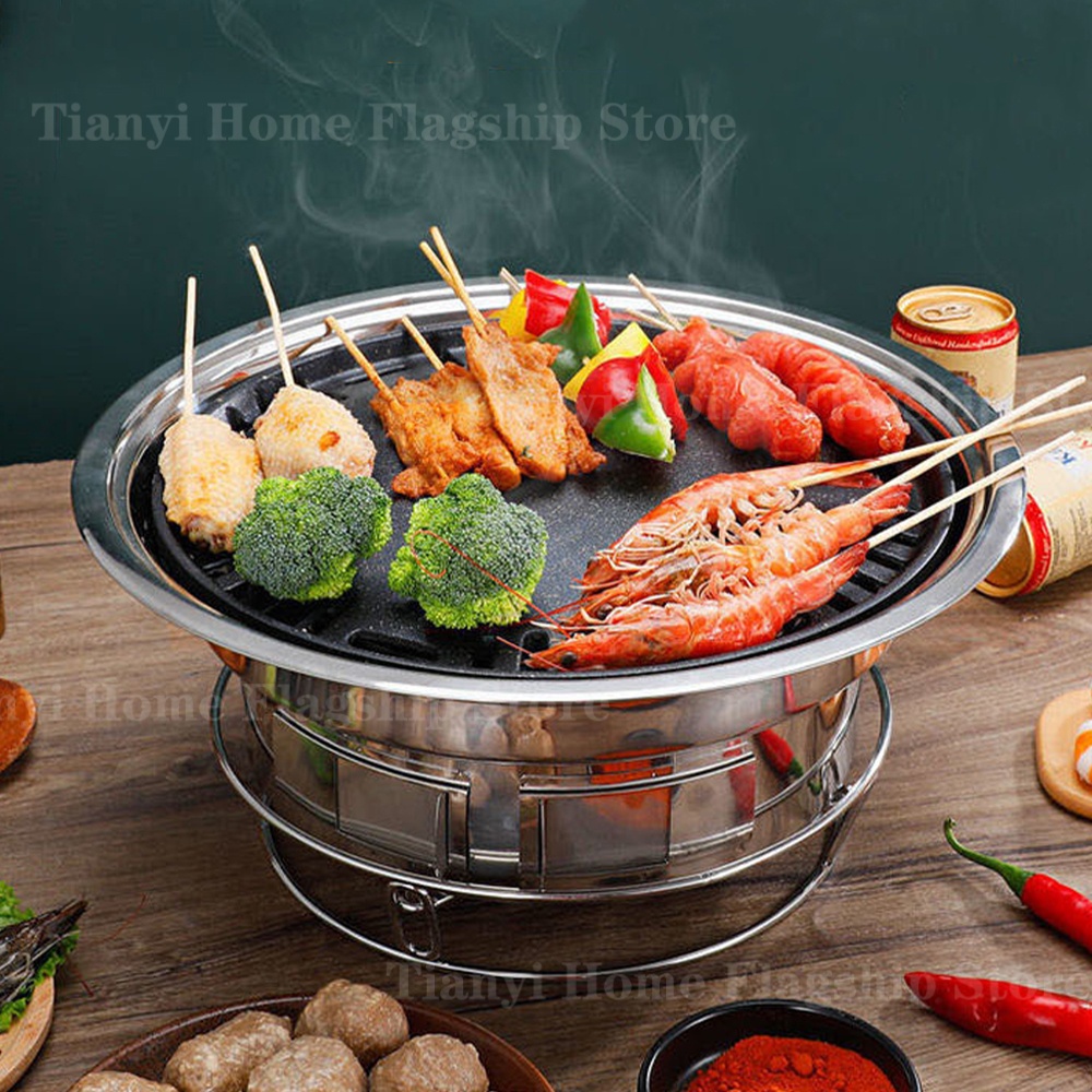 Korean Bbq Grill - Stainless Steel Charcoal Grills Carbon Stove