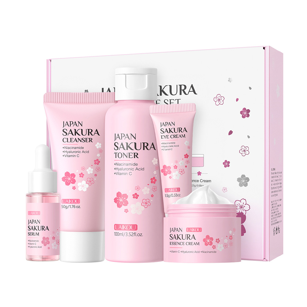 LAIKOU Sakura 5pcs Skin Care K - Essence Serum Toner review and price