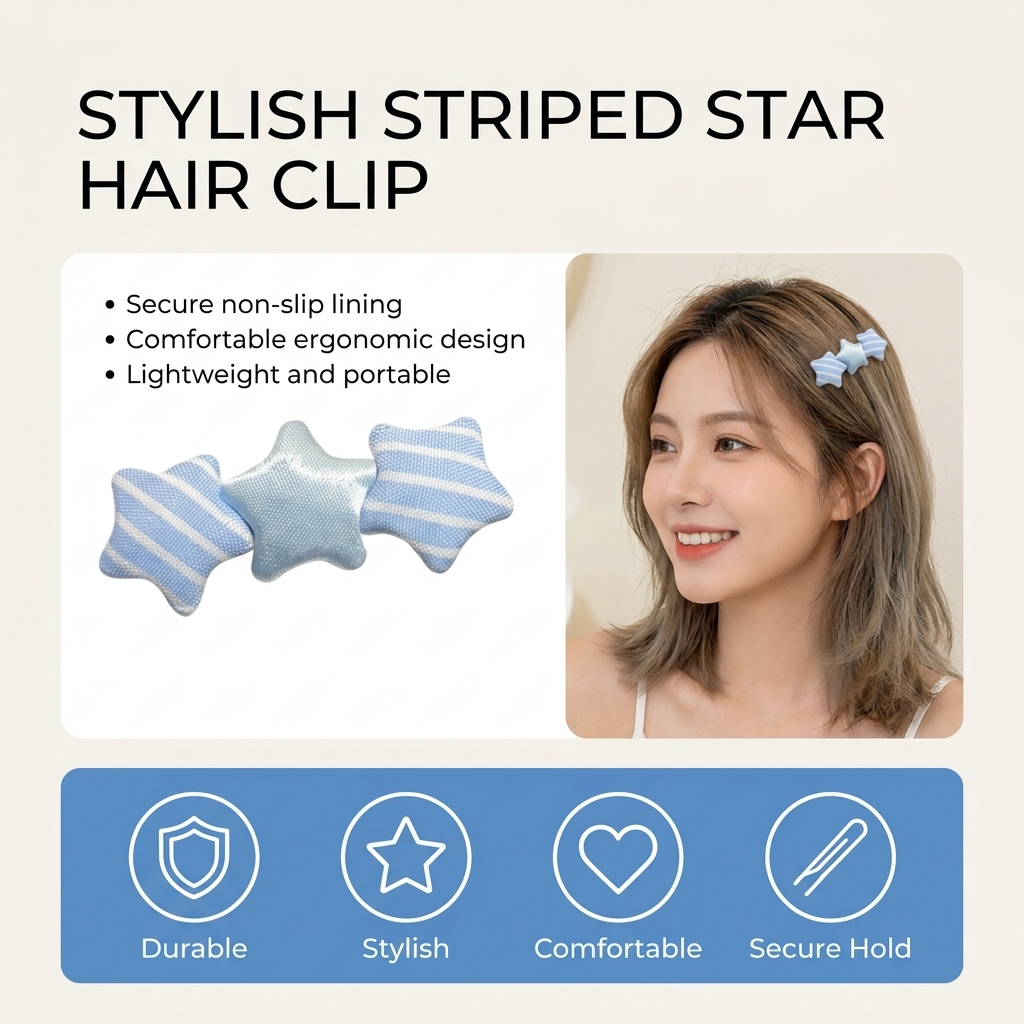 Cute Star Shaped Hair Clip For - Korean Daily Lifestyle review and price