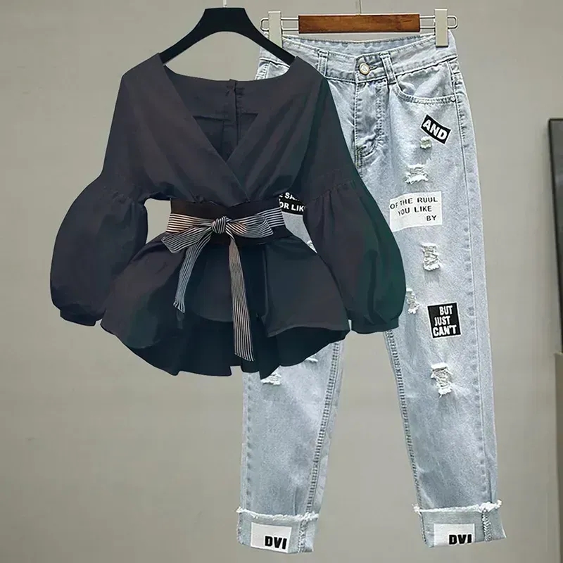 Women Elegant V-Neck Stripe La - Korean Lifestyle review and price
