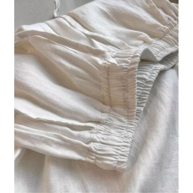Korean White Cotton Linen Wide - Korean Lifestyle review and price