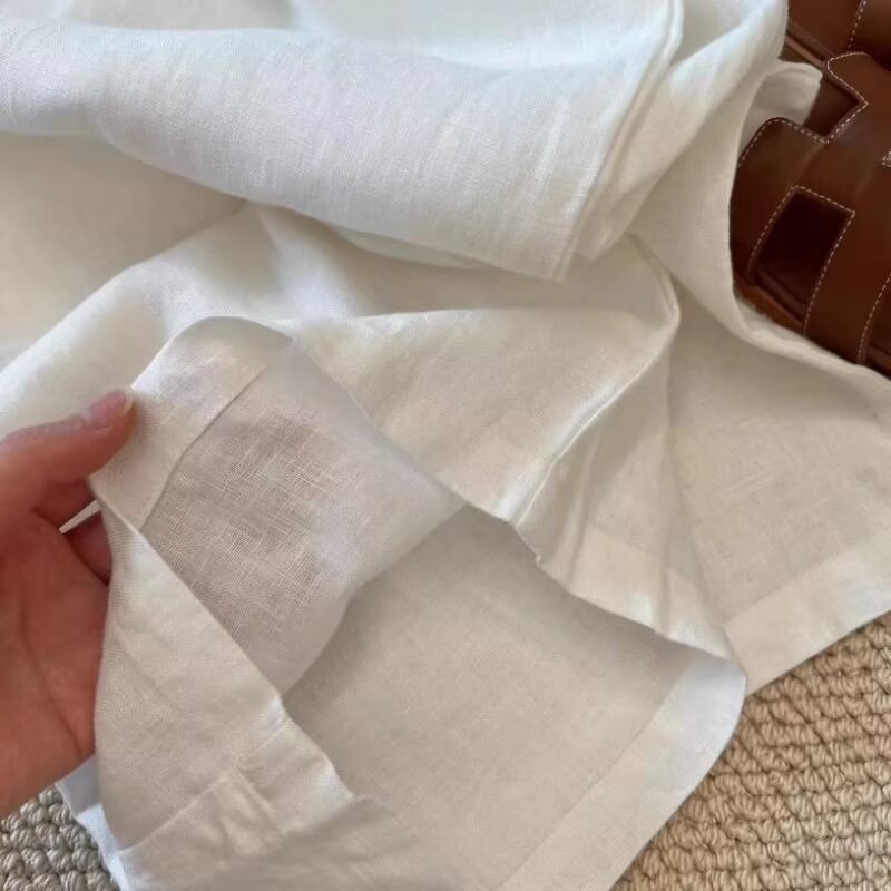 Korean White Cotton Linen Wide - Korean Lifestyle review and price