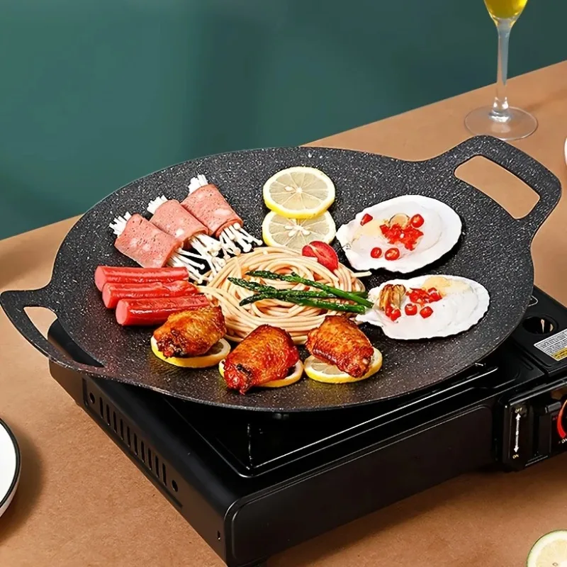 Non-stick Roasting Pan Cast Ir - Korean Bbq Grill review and price